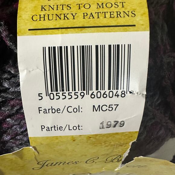 James C. Brett Yarn Marble Chunky 100% Acrylic 200 gr MC57 Red Purple - Picture 8 of 10